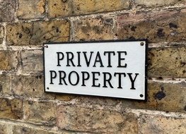 Private property sign